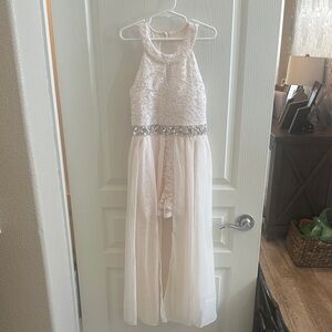 Speechless Blush Lace Formal Kids Dress